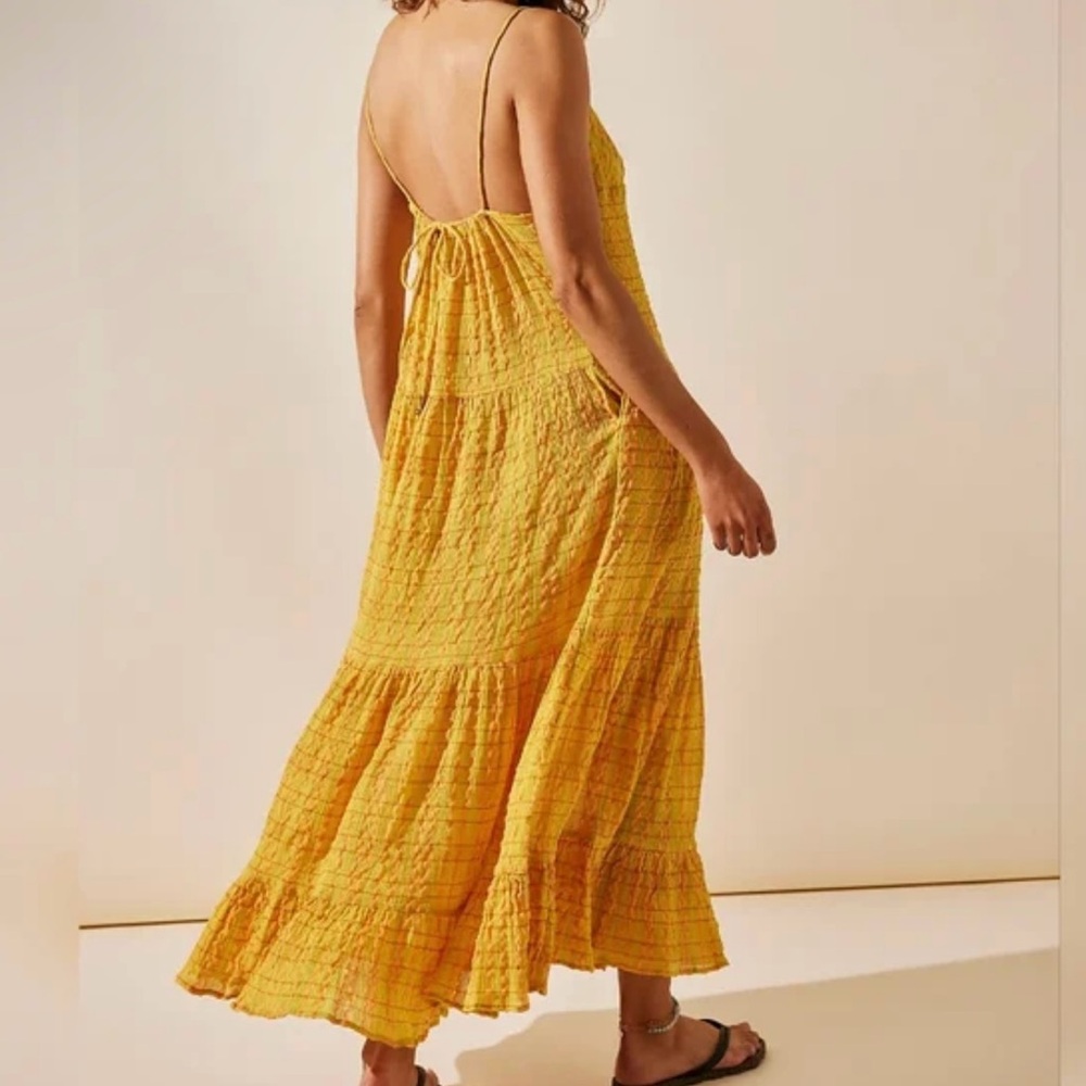 NWOT Free People Marigold Tiered Maxi Dress - Picture 3 of 4
